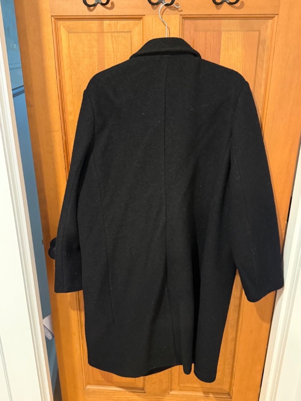 Black J.Crew Daphne Boiled Wool Coat Size 18 - Picture 2 of 4